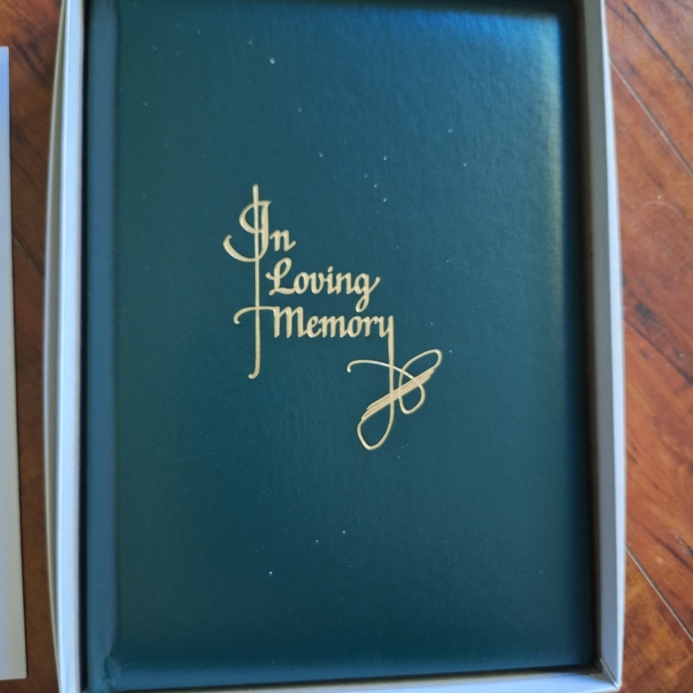 Green Memorial Keepsake Book